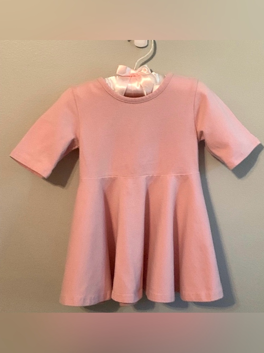 Stitchy Fish Pink Ballet Dress 12 M Boutique Baby Girl’s scoop back Stretch